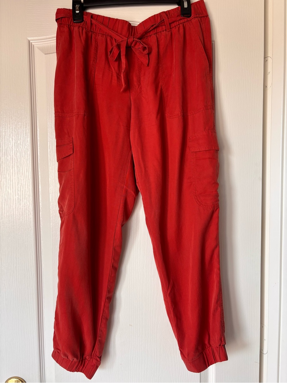 Banana Republic Women’s‎ Tencel Cargo Jogger Drawstring Size Medium Rust red